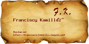 Franciscy Kamilló névjegykártya